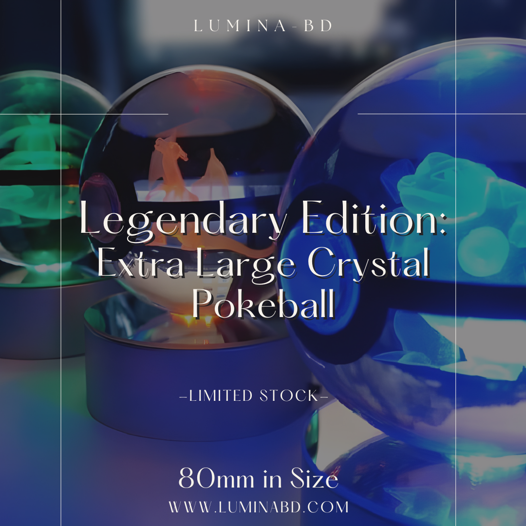 Legendary Edition: Extra Large Crystal Pokeball (80mm)