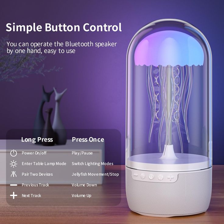 Lumina Pulse™ RGB Jellyfish Bluetooth Speaker
