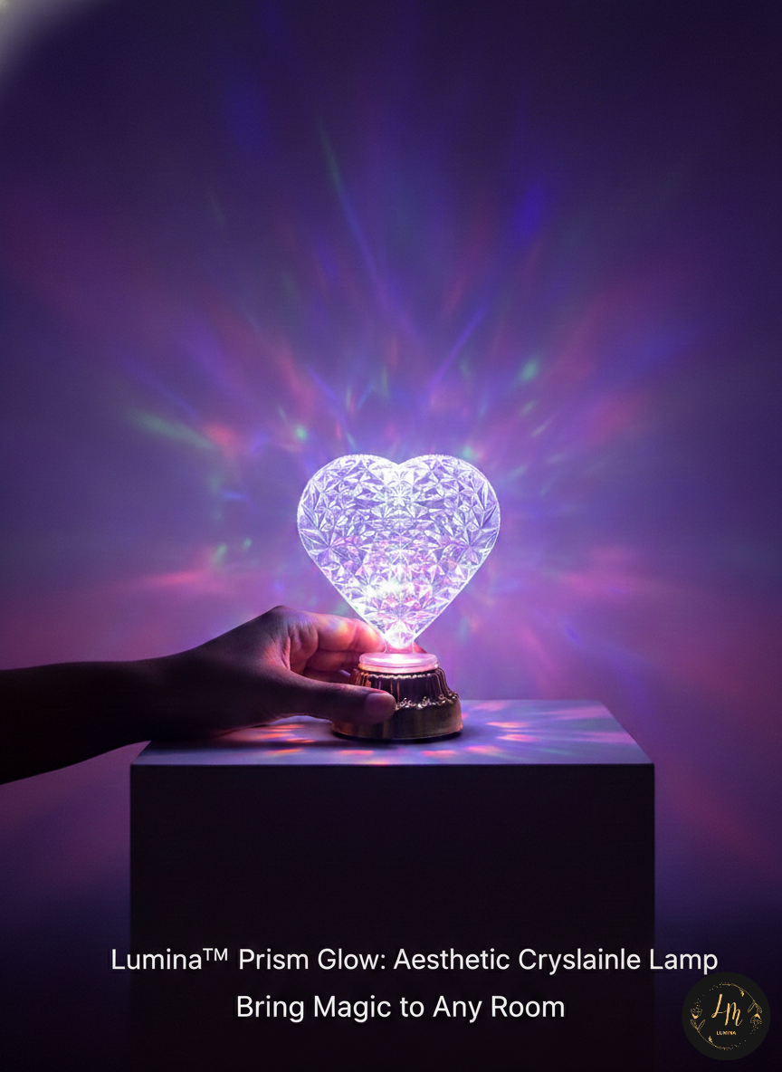 Lumina™ Prism Glow: Aesthetic Crystalline Lamp