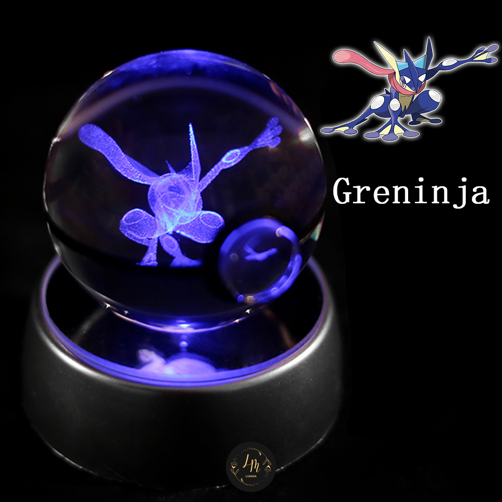 Crystal PokeBall with RGB Base and giftbox