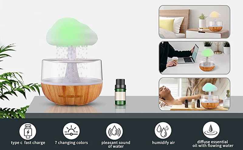Lumina Drizzle – Cloudscape Humidifier & Aroma Lamp