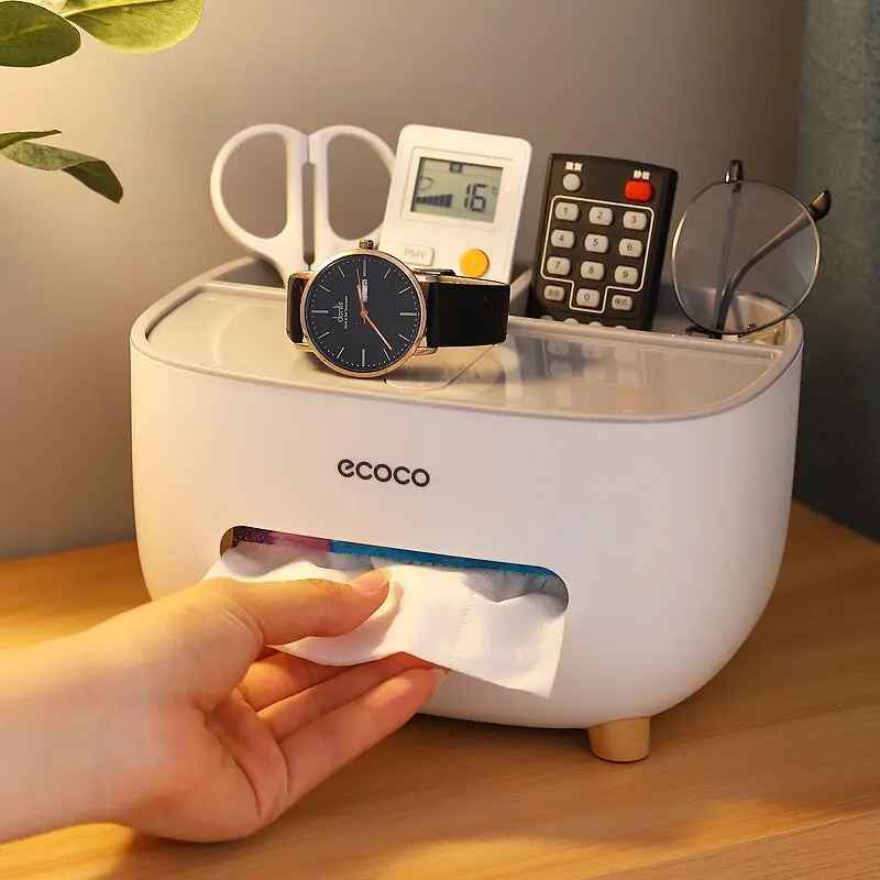 Lumina Nest™ – Smart Tissue & Desk Organizer