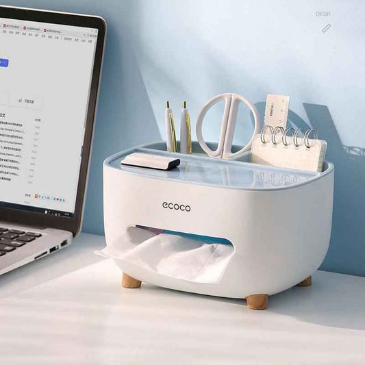 Lumina Nest™ – Smart Tissue & Desk Organizer