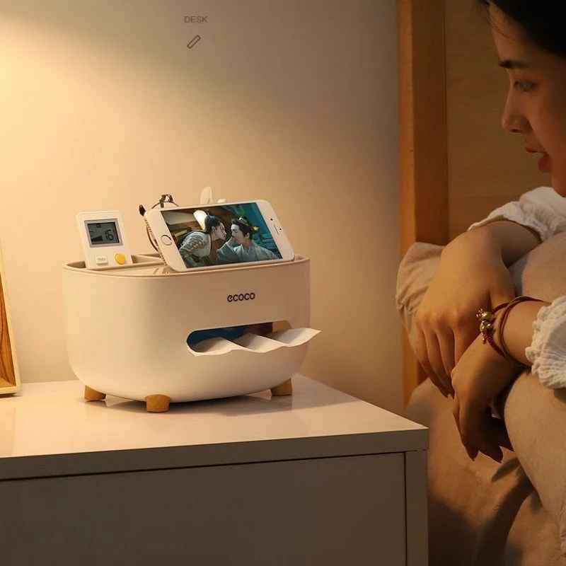 Lumina Nest™ – Smart Tissue & Desk Organizer