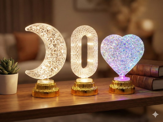 Lumina™ Prism Glow: Aesthetic Crystalline Lamp