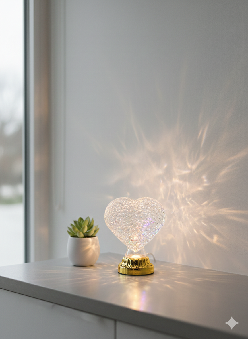 Lumina™ Prism Glow: Aesthetic Crystalline Lamp