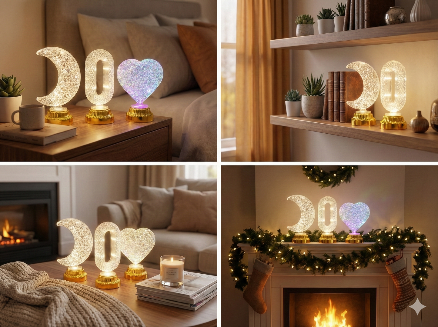 Lumina™ Prism Glow: Aesthetic Crystalline Lamp