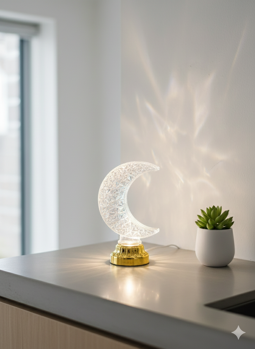 Lumina™ Prism Glow: Aesthetic Crystalline Lamp
