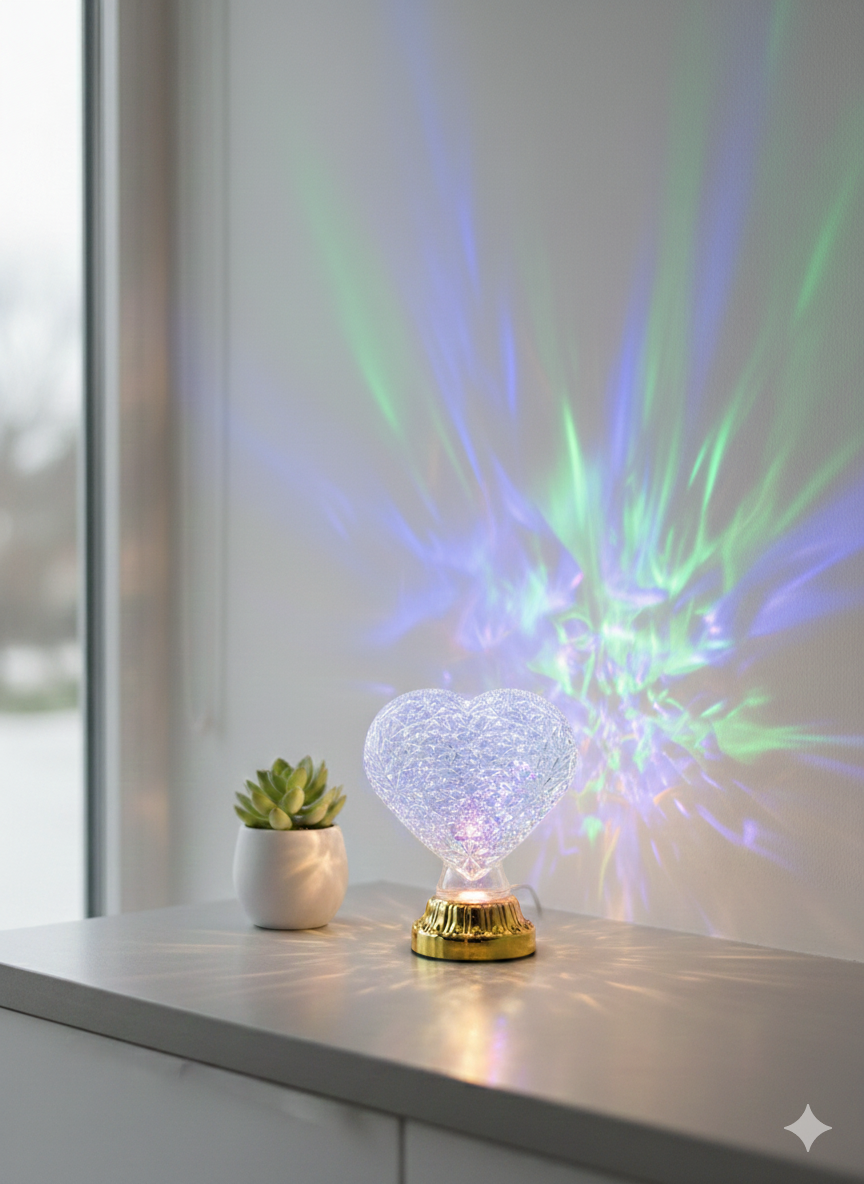 Lumina™ Prism Glow: Aesthetic Crystalline Lamp