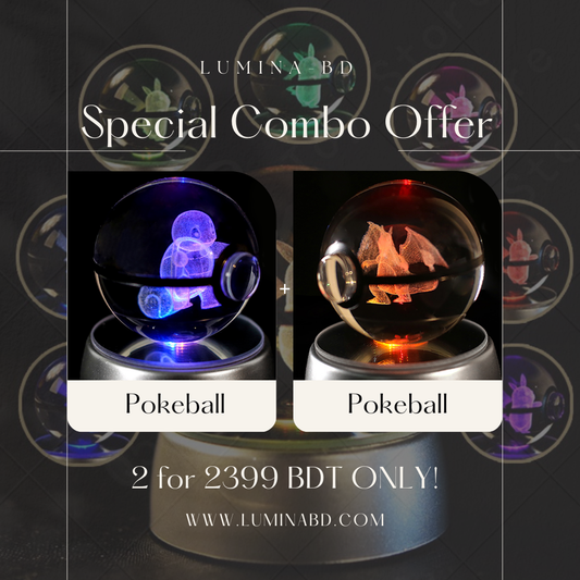 Special Combo Offer: Two 50mm Crystal PokéBalls