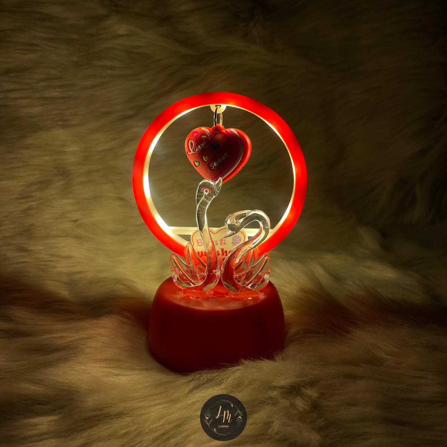 Eternal Love Swans Lamp