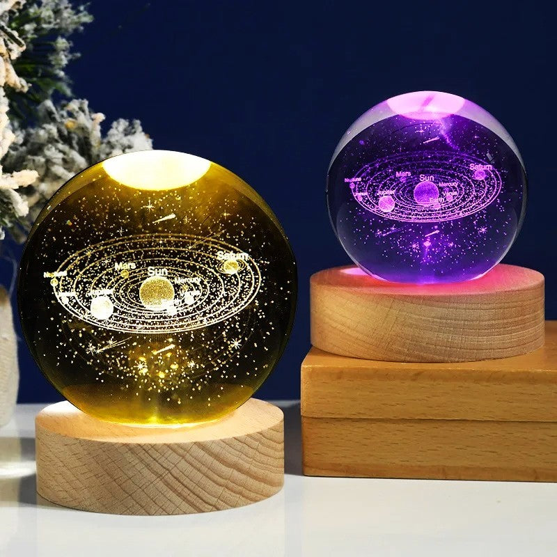 Crystal Ball Night Light with special RGB base