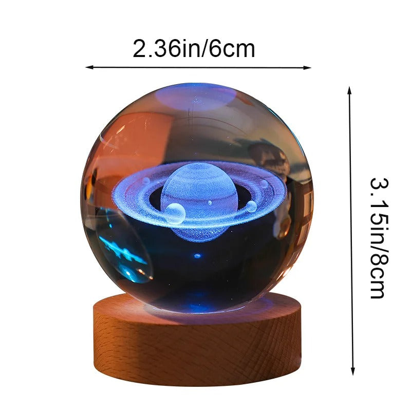 Crystal Ball Night Light with special RGB base